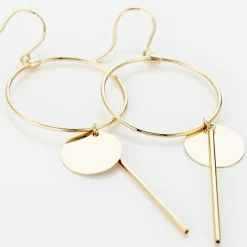 Boucles D'oreilles Pendantes Solaire Or Jaune-Histoire d'Or Hot