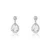 Boucles D'oreilles Pendantes Argent Blanc Zelie Oxyde De Zirconium-Histoire d'Or Online