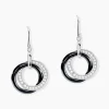 Boucles D'oreilles Pendantes Grizzel Argent Blanc Céramique Et Oxyde-Histoire d'Or Hot