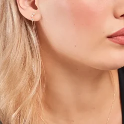 Boucles D'oreilles Pendantes Orion Or Jaune Oxyde De Zirconium-Histoire d'Or Hot