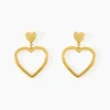 Histoire d'Or Boucles D'oreilles Pendantes Tassy Acier Jaune
