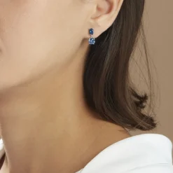 Histoire d'Or Boucles D'oreilles Pendantes Argent Blanc Brenna Oxydes De Zirconium