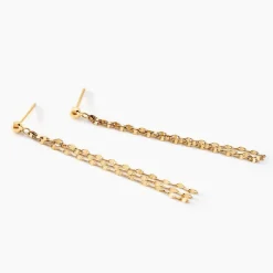 Boucles D'oreilles Pendantes Luminara Or Jaune-Histoire d'Or New