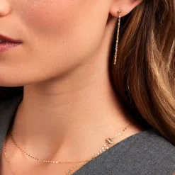 Boucles D'oreilles Pendantes Luminara Or Jaune-Histoire d'Or New