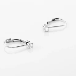 Histoire d'Or Boucles D'oreilles Pendantes Victoria Or Blanc Diamant