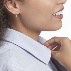 Histoire d'Or Boucles D'oreilles Pendantes Victoria Or Blanc Diamant