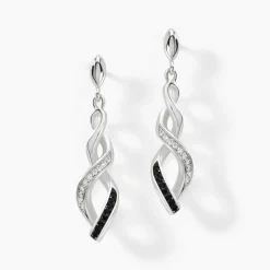 Boucles D'oreilles Pendantes Claudia Argent Blanc Oxyde De Zirconium-Histoire d'Or