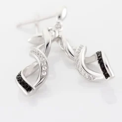 Boucles D'oreilles Pendantes Claudia Argent Blanc Oxyde De Zirconium-Histoire d'Or