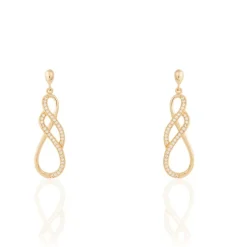 Boucles D'oreilles Pendantes Rajah Plaqué Or Jaune Oxyde De Zirconium-Histoire d'Or Discount