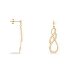 Boucles D'oreilles Pendantes Rajah Plaqué Or Jaune Oxyde De Zirconium-Histoire d'Or Discount