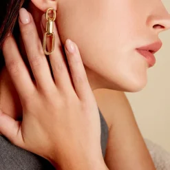 Boucles D'oreilles Pendantes Jari Or Jaune-Histoire d'Or