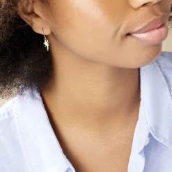 Boucles D'oreilles Pendantes Fee Or Jaune-Histoire d'Or Outlet