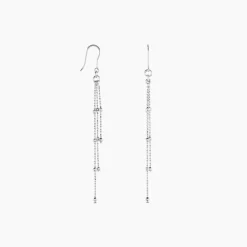 Boucles D'oreilles Pendantes Laïa Argent Blanc-Histoire d'Or Discount
