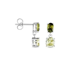Histoire d'Or Boucles D'oreilles Pendantes Argent Blanc Brenna Oxydes De Zirconium