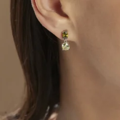 Histoire d'Or Boucles D'oreilles Pendantes Argent Blanc Brenna Oxydes De Zirconium