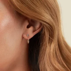 Boucles D'Oreilles Pendantes Jardin Secret Or Jaune Topaze Oxyde De Zirconium-Histoire d'Or