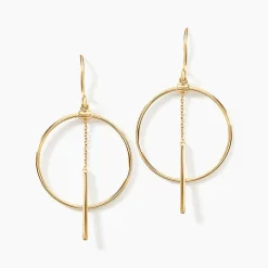 Boucles D'oreilles Pendantes Tila Or Jaune-Histoire d'Or New