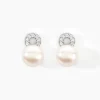 Boucles D'oreilles Pendantes Lilio Argent  Perle De Culture Et Oxyde-Histoire d'Or Discount