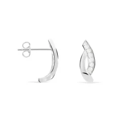 Boucles D'oreilles Pendantes Ange-line Argent Blanc Oxyde De Zirconium-Histoire d'Or New
