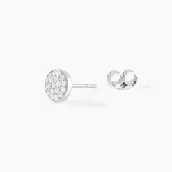 Histoire d'Or Boucles D'oreilles Puces Argent Blanc Victorin Oxydes De Zirconium