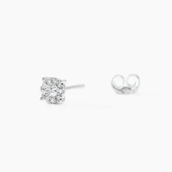 Histoire d'Or Boucles D'oreilles Puces Artemis Or Blanc Diamant