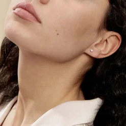 Histoire d'Or Boucles D'oreilles Puces Artemis Or Blanc Diamant