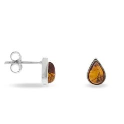 Histoire d'Or Boucles D'oreilles Puces Argent Blanc Junie Ambre