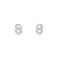 Histoire d'Or Boucles D'oreilles Puces Argent Blanc Caprina Oxydes De Zirconium