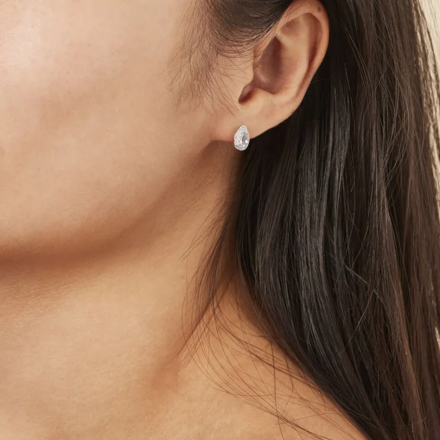 Histoire d'Or Boucles D'oreilles Puces Argent Blanc Tania Oxydes De Zirconium