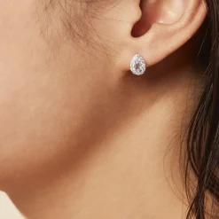 Histoire d'Or Boucles D'oreilles Puces Argent Blanc Tania Oxydes De Zirconium