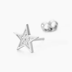 Histoire d'Or Boucles D'oreilles Puces Argent Blanc Katou Oxydes De Zirconium