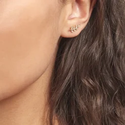 Boucles D'oreilles Puces Ael Or Jaune Oxyde De Zirconium-Histoire d'Or Online