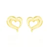 Histoire d'Or Boucles D'oreilles Puces Anne-maudae Coeurs Or Jaune