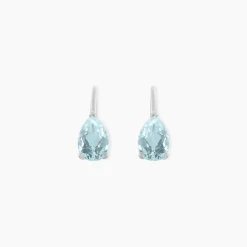 Boucles D'oreilles Puces Anesa Or Blanc Topaze-Histoire d'Or Online
