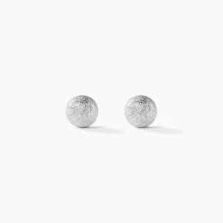 Histoire d'Or Boucles D'oreilles Puces Ayana Argent Blanc