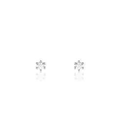 Histoire d'Or Boucles D'oreilles Puces Allison Argent Blanc Oxyde De Zirconium