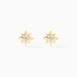 Histoire d'Or Boucles D'oreilles Puces Astralia Or Jaune Oxyde De Zirconium