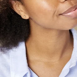 Histoire d'Or Boucles D'oreilles Puces Astralia Or Jaune Oxyde De Zirconium