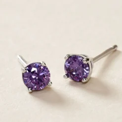 Boucles D'oreilles Puces Argent Blanc Rio Santa Teresa Oxyde-Histoire d'Or New