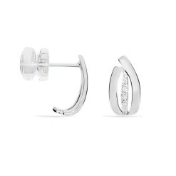 Boucles D'oreilles Puces Aelis Or Blanc Diamant-Histoire d'Or Hot
