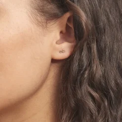 Boucles D'oreilles Puces Annie-francoise Infini Or Jaune-Histoire d'Or Online