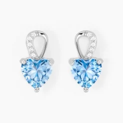 Boucles D'oreilles Puces Atieno Argent Blanc Oxyde De Zirconium-Histoire d'Or Online