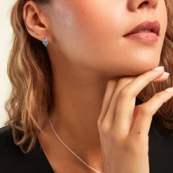 Boucles D'oreilles Puces Atieno Argent Blanc Oxyde De Zirconium-Histoire d'Or Online