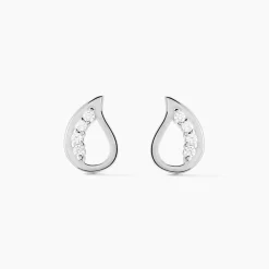 Histoire d'Or Boucles D'oreilles Puces Argent Blanc Sylvan Oxydes De Zirconium