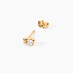 Histoire d'Or Boucles D'Oreilles Puces Aura Plaque Or Jaune Oxyde De Zirconium