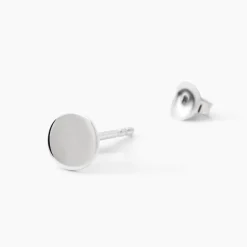 Histoire d'Or Boucles D'oreilles Puces Apoline Argent Blanc