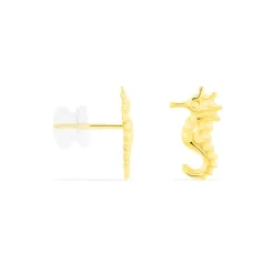 Histoire d'Or Boucles D'oreilles Puces Ambrosie Hippocampe Or Jaune
