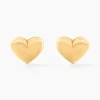 Histoire d'Or Boucles D'oreilles Puces Aricia Coeur Or Jaune