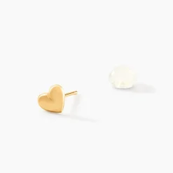 Histoire d'Or Boucles D'oreilles Puces Aricia Coeur Or Jaune