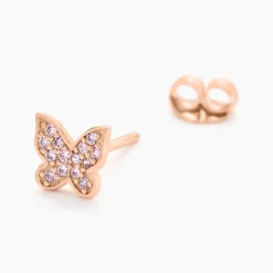 Boucles D'oreilles Puces Anne-lise Argent Rose Oxyde De Zirconium-Histoire d'Or Outlet